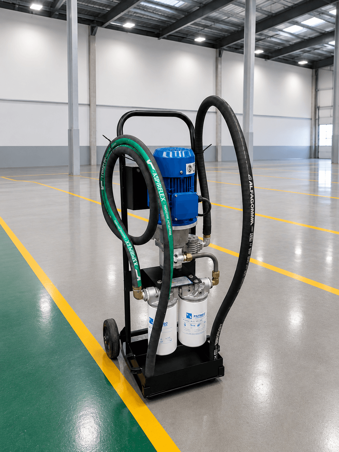 Equipo de filtrado y trasvasado de aceite